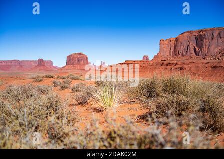 Drone view in Monument Valley Stock Photo