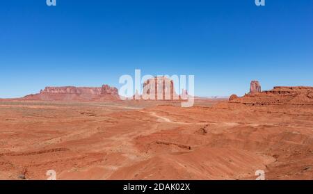 Drone view in Monument Valley Stock Photo