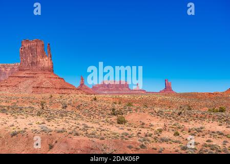 Drone view in Monument Valley Stock Photo