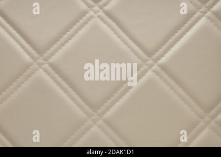 Leather grid beige rhombus texture background for decor  Stock Photo