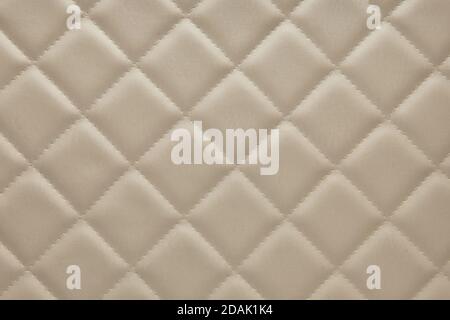 Leather grid beige rhombus texture background for decor  Stock Photo