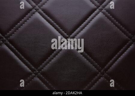 Leather grid brown rhombus texture background for decor  Stock Photo