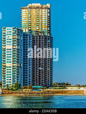 Cityscapes of Famous Buildings in Jeddah City Stock Photo