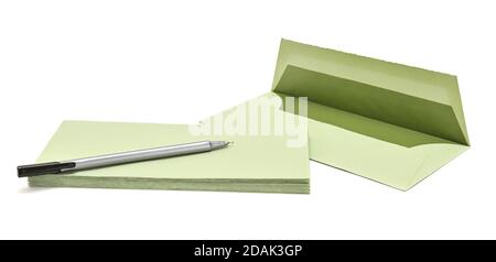 pen and cover isolated on a white Stock Photo