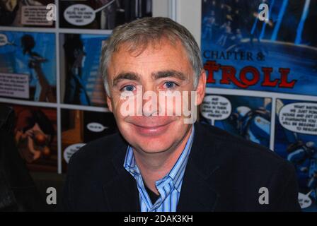 Irish author, screenwriter, playwright & Children's Laureate na nÓg, Eoin Colfer, at the launch of the Artemis Fowl comic graphic novel in London 2008 Stock Photo
