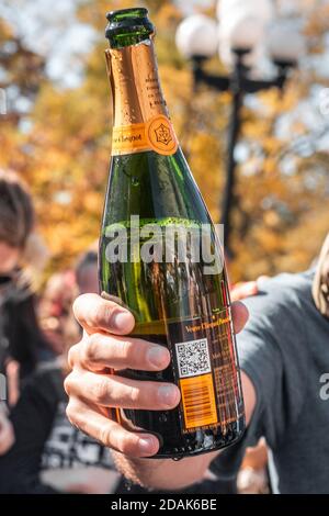 A Bottle Of Champagne New Yorkers Celebrating Joe Biden And Kamala Harris S Election Victory Cheers Erupted