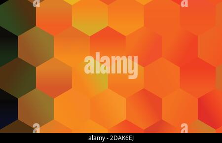 Positive Orange and dark polygonal background, digitally created Stock Vector
