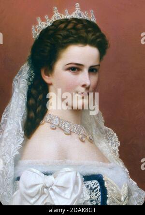 Portrait of Empress Elizabeth Of Austria, known as Sisi - after Georg Raab
