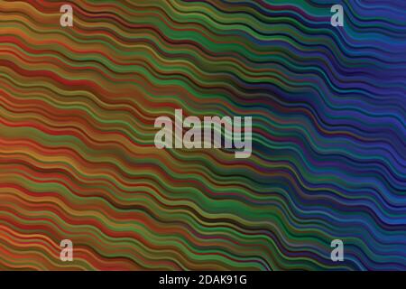 Colorful Orange, green and blue waves abstract vector background. Stock Vector