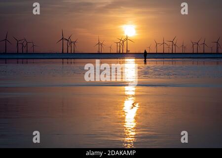 Another Place on Crosby beach Stock Photo