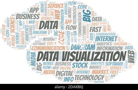 Data Visualization vector word cloud, made with the text only Stock ...