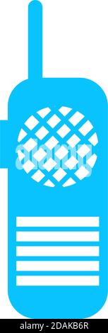 Baby monitor icon flat. Blue pictogram on white background. Vector illustration symbol Stock Vector