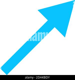 Arrow icon flat. Blue pictogram on white background. Vector illustration symbol Stock Vector