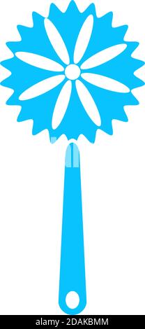 Maracas icon flat. Blue pictogram on white background. Vector illustration symbol Stock Vector