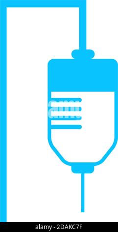 Drop counter icon flat. Blue pictogram on white background. Vector illustration symbol Stock Vector
