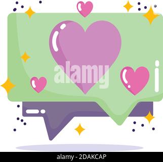 social media, message texting and chat bubbles in cartoon style vector illustration Stock Vector