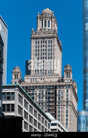 Top of the Jeweler's Building in Chicago Stock Photo