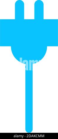 Plugs icon flat. Blue pictogram on white background. Vector illustration symbol Stock Vector