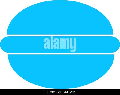 Hamburger icon flat. Blue pictogram on white background. Vector illustration symbol Stock Vector