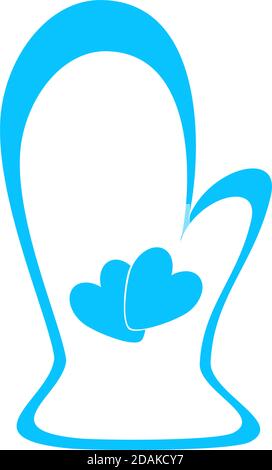 Potholder icon flat. Blue pictogram on white background. Vector illustration symbol Stock Vector