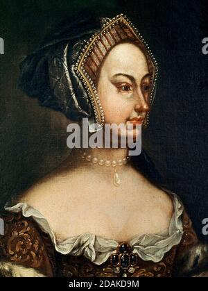 portrait of Anne Boleyn (1501-1536) - unknown artist - private collection Stock Photo