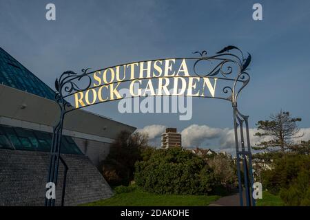 Entrance to the Southsea Rock Garden in Southsea, Hampshire, UK Stock Photo
