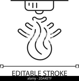 Fire sensor linear icon Stock Vector