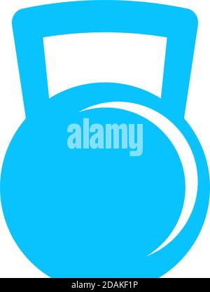 Weight icon flat. Blue pictogram on white background. Vector illustration symbol Stock Vector