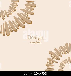 Abstract background. Round ornament made of stones. Place for text. Applicable for covers, placards, posters, brochures, flyers, banners, invitations, Stock Vector