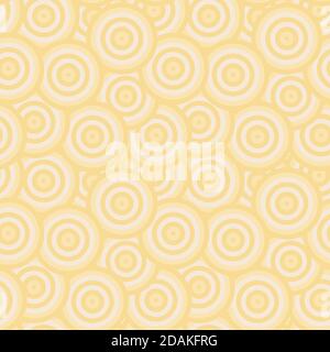 bright orange geometric seamless pattern of circles Stock Vector