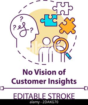 No customer insights vision concept icon Stock Vector