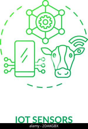 IoT sensors concept icon Stock Vector