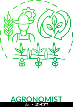 Agronomist concept icon Stock Vector