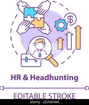 HR and headhunting concept icon Stock Vector