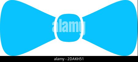 Bow tie icon flat. Blue pictogram on white background. Vector illustration symbol Stock Vector