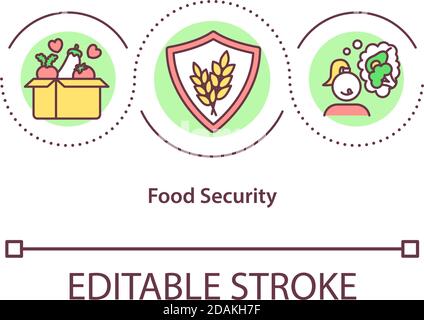 Food security concept icon Stock Vector