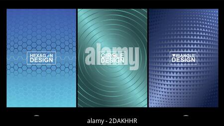 Set of A4 size vector covers with a great design. Perfect for any use. Stock Vector
