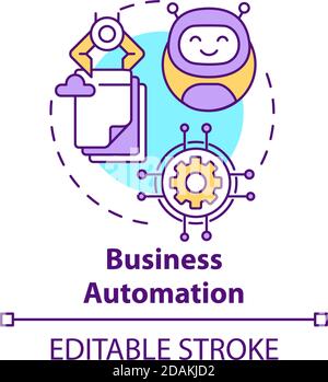Business automation concept icon Stock Vector