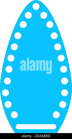 Steam iron icon flat. Blue pictogram on white background. Vector illustration symbol Stock Vector
