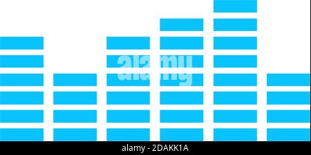 Equalizer icon flat. Blue pictogram on white background. Vector illustration symbol Stock Vector