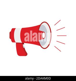 Megaphone loudspeaker icon isolated on white background. Stock Vector