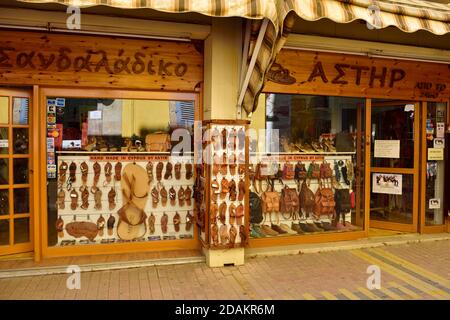 Astir hand made leather shoes and bags shop, Nicosia, Cyprus Stock Photo