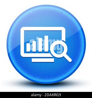 Chart eyeball glossy blue round button abstract illustration Stock ...