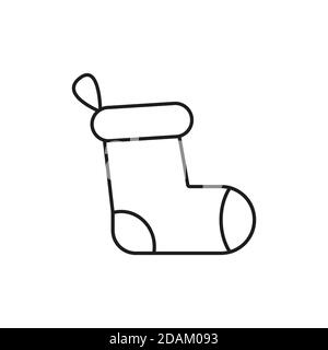 christmas stocking icon element of christmas icon for mobile concept and web apps. Thin line christmas stocking icon can be used for web and mobile Stock Vector