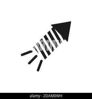 firework icon element of christmas icon for mobile concept and web apps. Thin line firework icon can be used for web and mobile. Premium icon on white Stock Vector