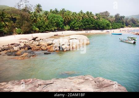 Om beach in Gokarna. Summer landscape. Karnataka, India Stock Photo