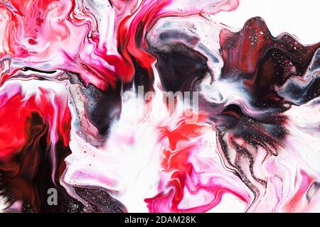 Fluid art abstract background. Floral theme Stock Photo