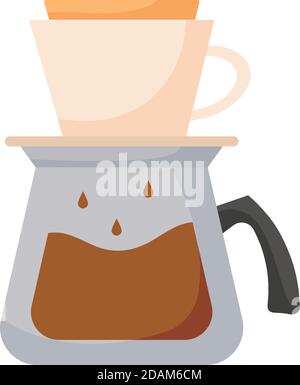 pour over over a white background Stock Vector