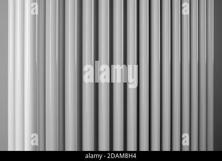 Black and white abstract image of a radiator pipes. Perspective Stock Photo