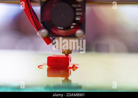 Close-up of a 3D printer. Stock Photo